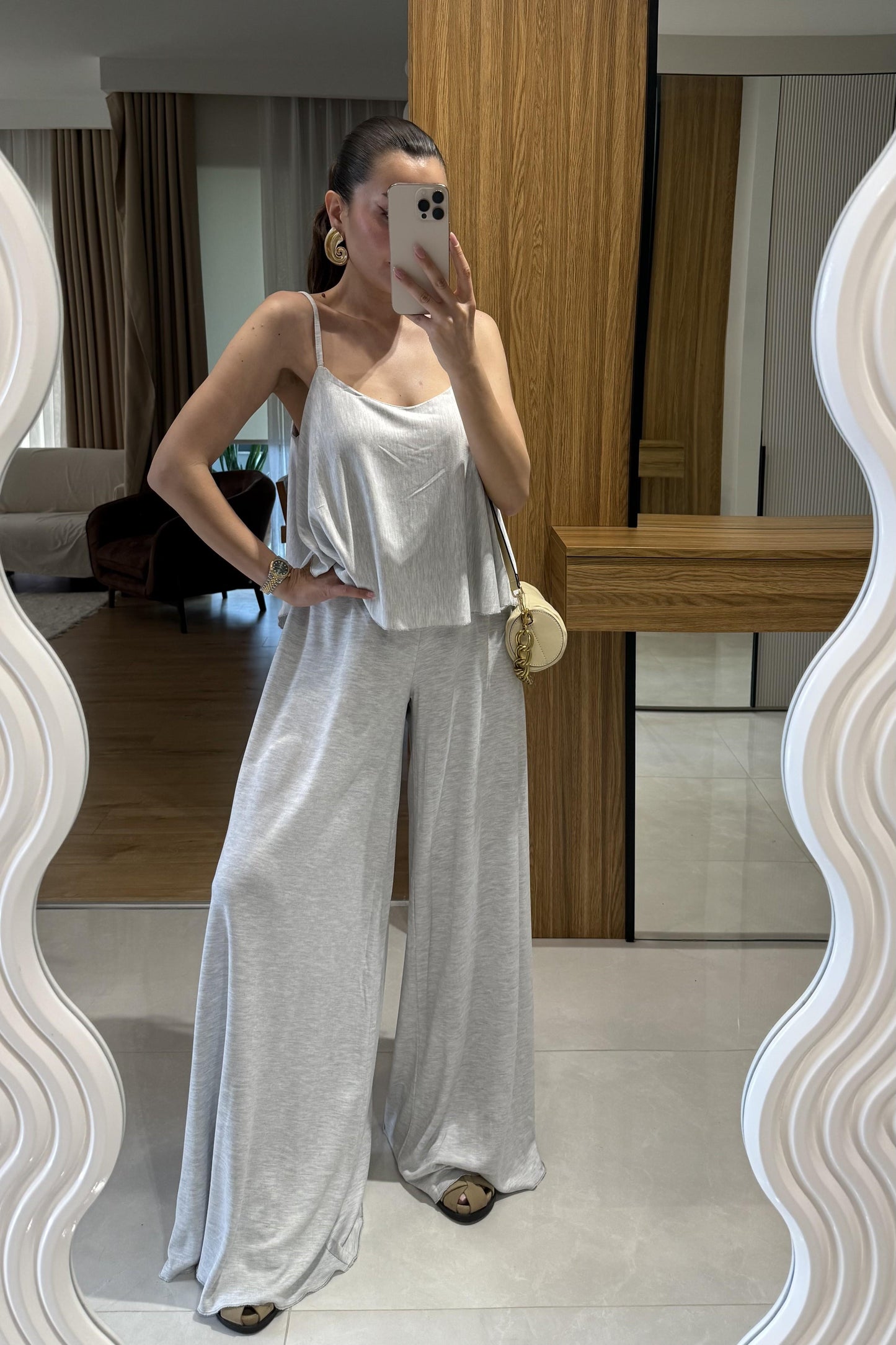 Ravevia Gri Modal Salaş Takım