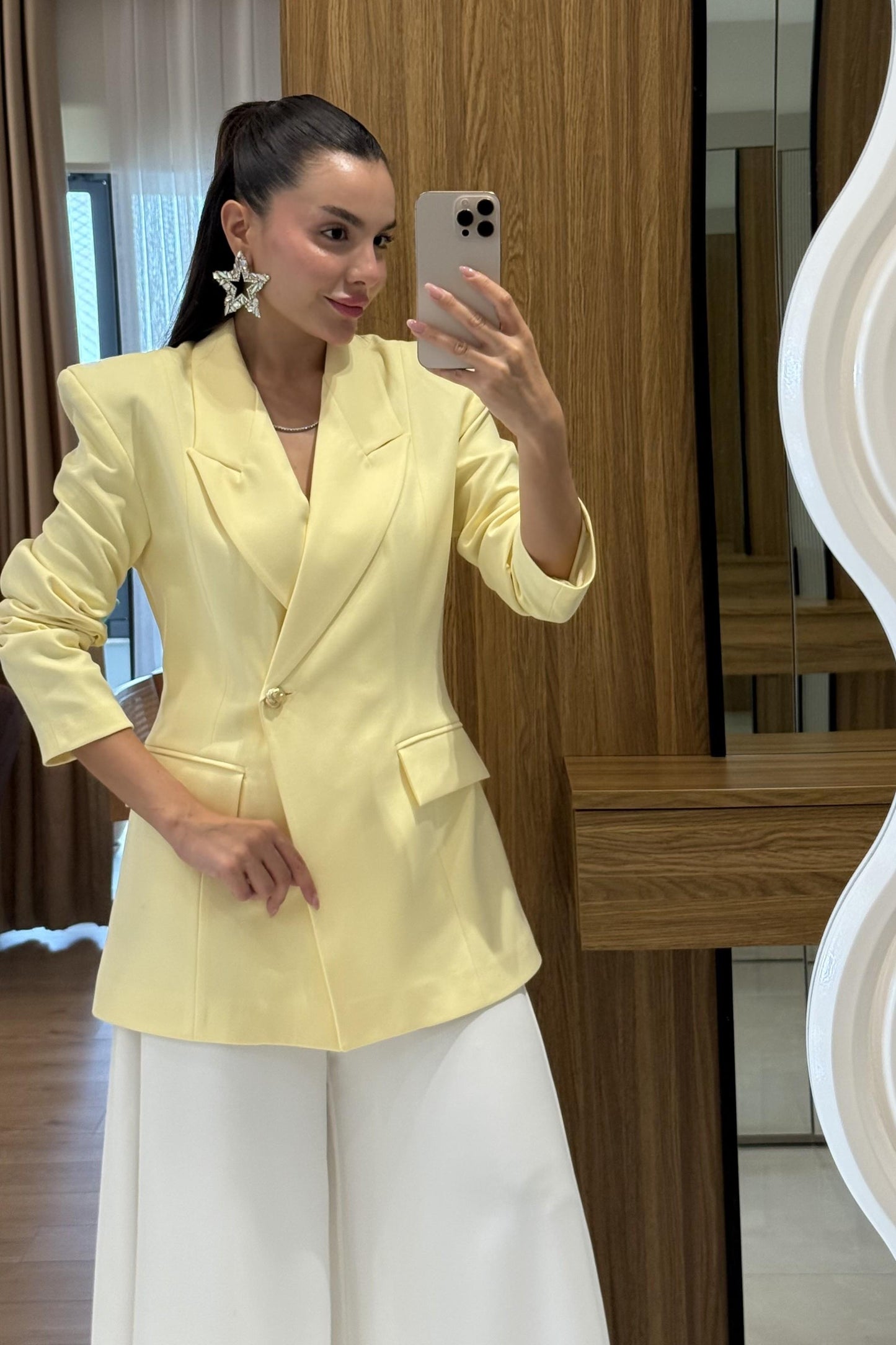Revina Sarı Blazer Ceket