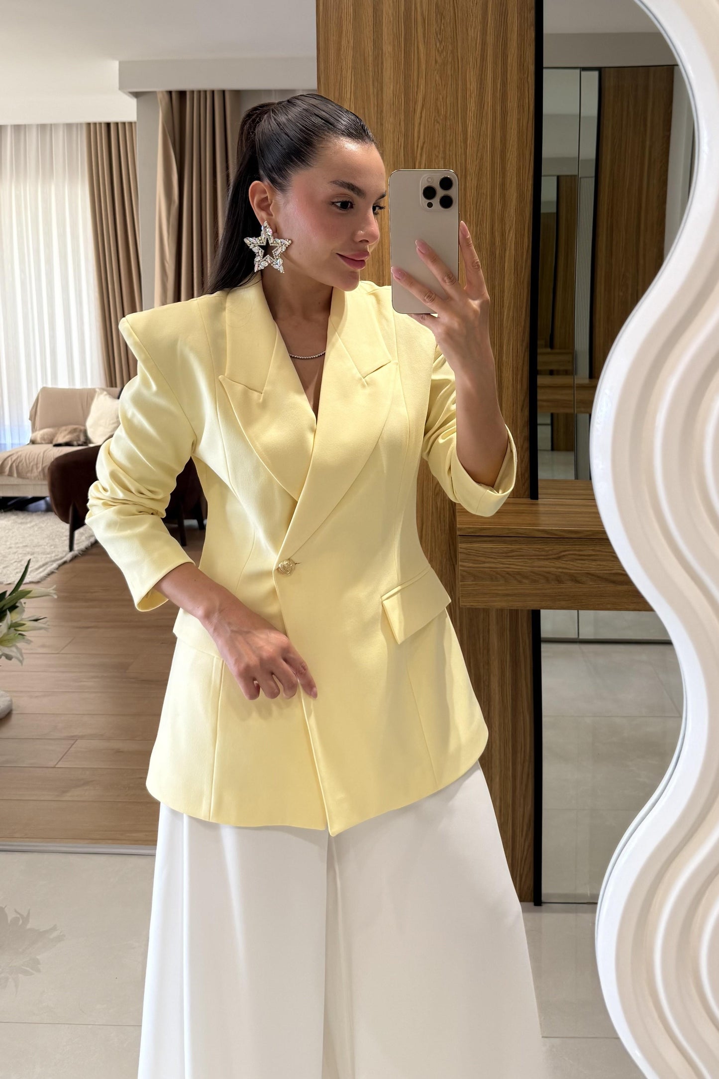 Revina Sarı Blazer Ceket