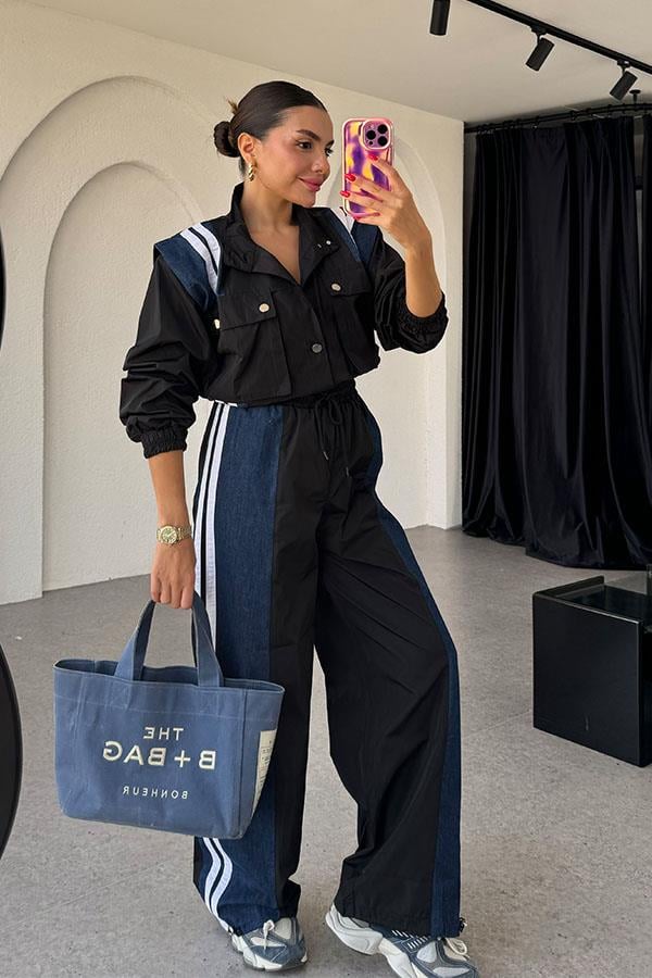 Richard Kot Karışımlı Vatkalı Siyah Takım