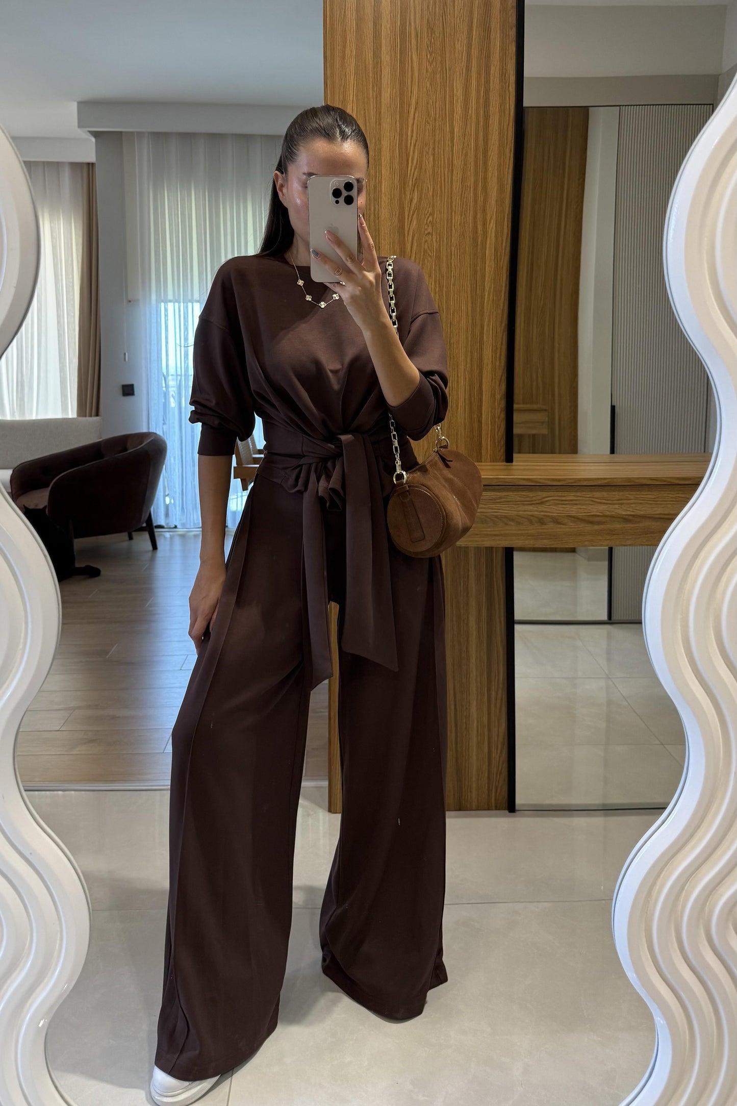 Romana Kahve Modal Bağlamalı Tasarım Takım