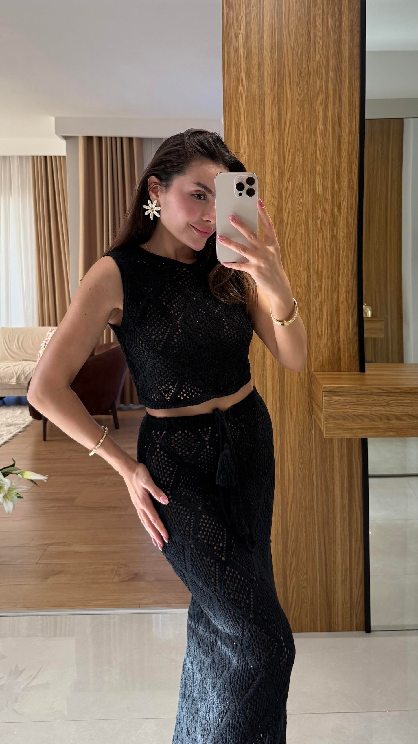 Samba Siyah Etekli Triko Takım