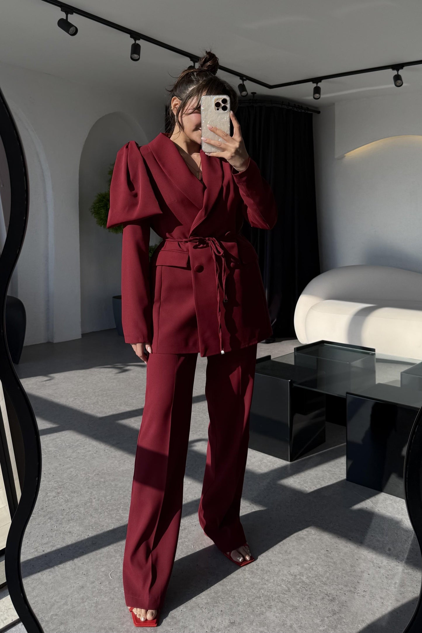 Samira Bordo Business Ceket Takım