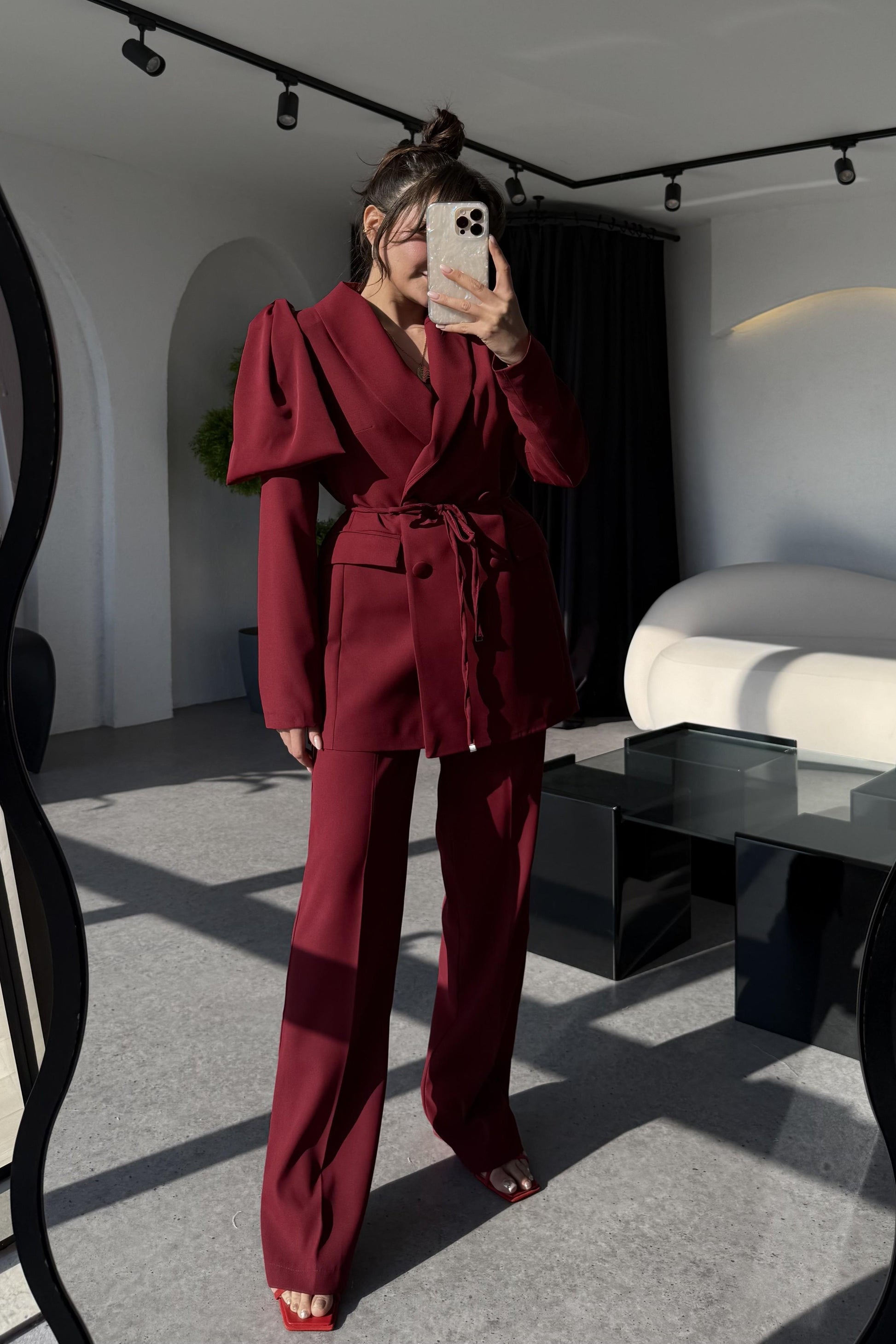 Samira Bordo Business Ceket Takım