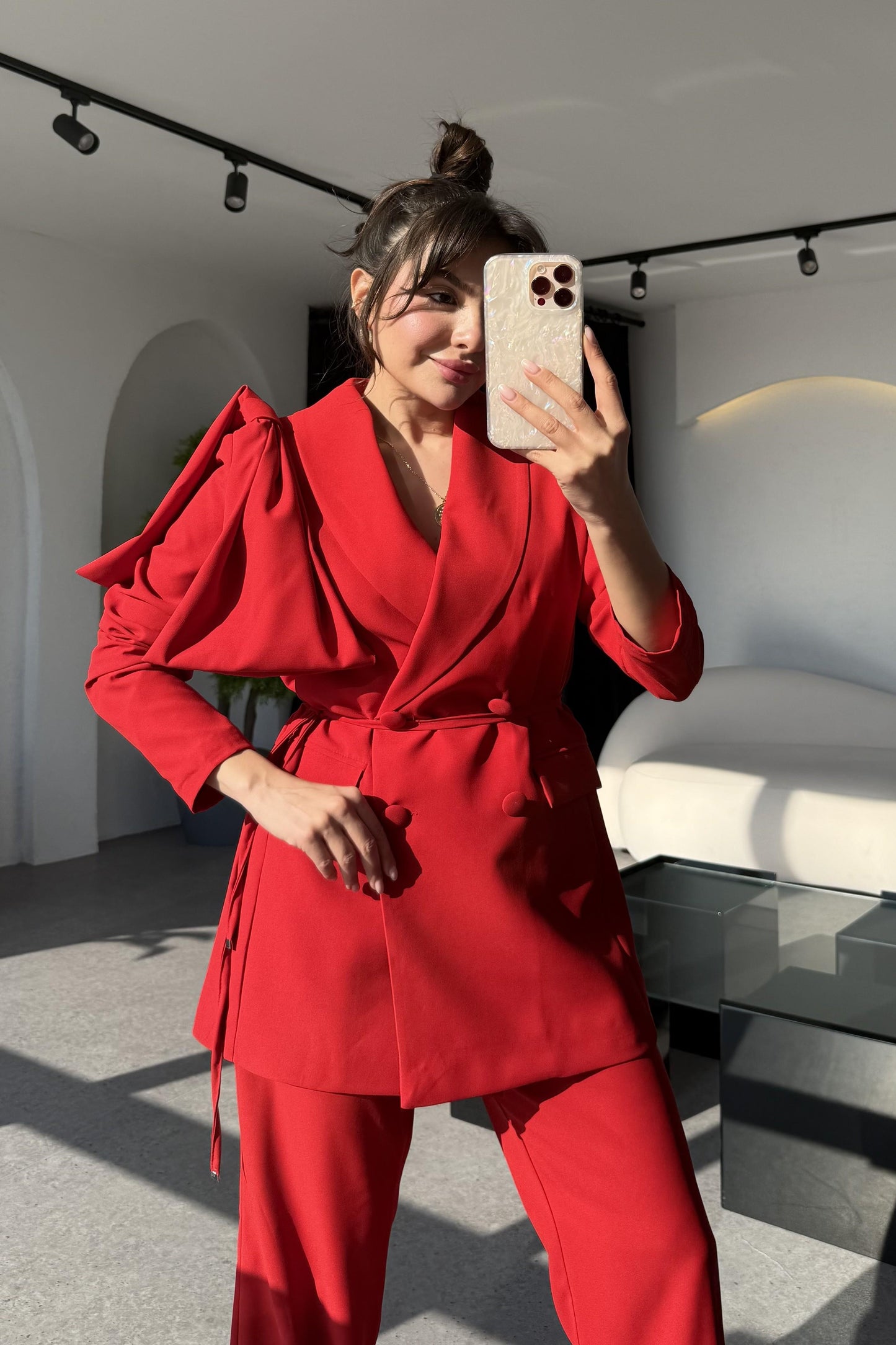 Samira Kırmızı Business Ceket Takım