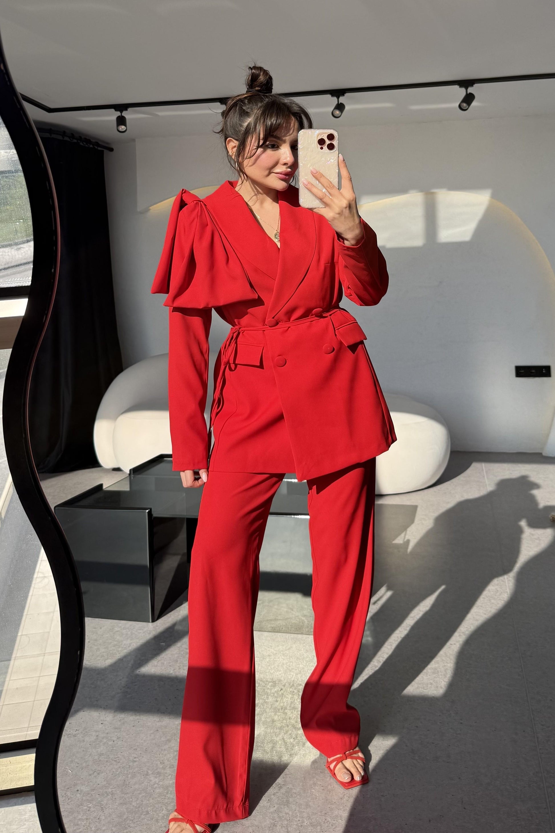 Samira Kırmızı Business Ceket Takım