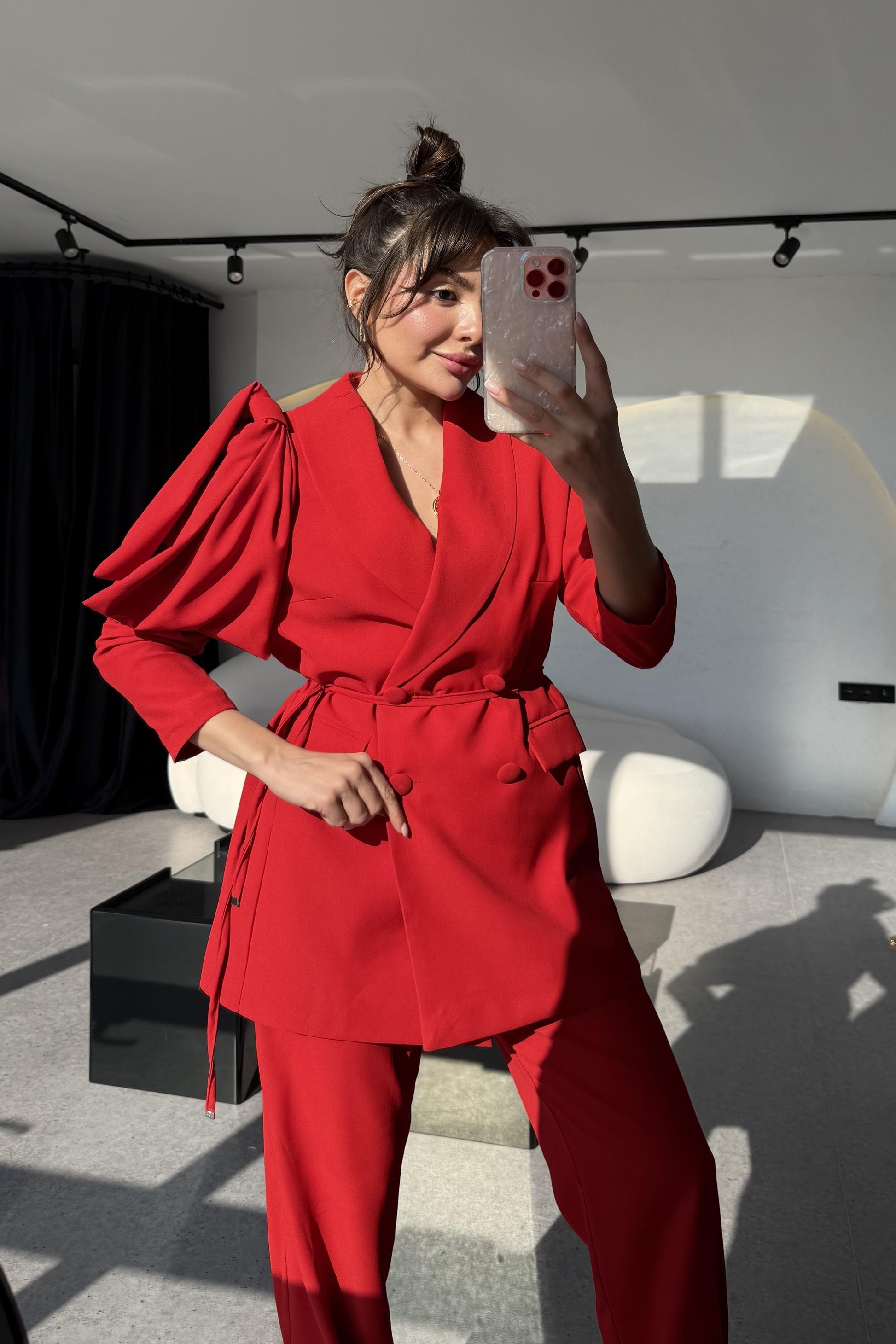 Samira Kırmızı Business Ceket Takım