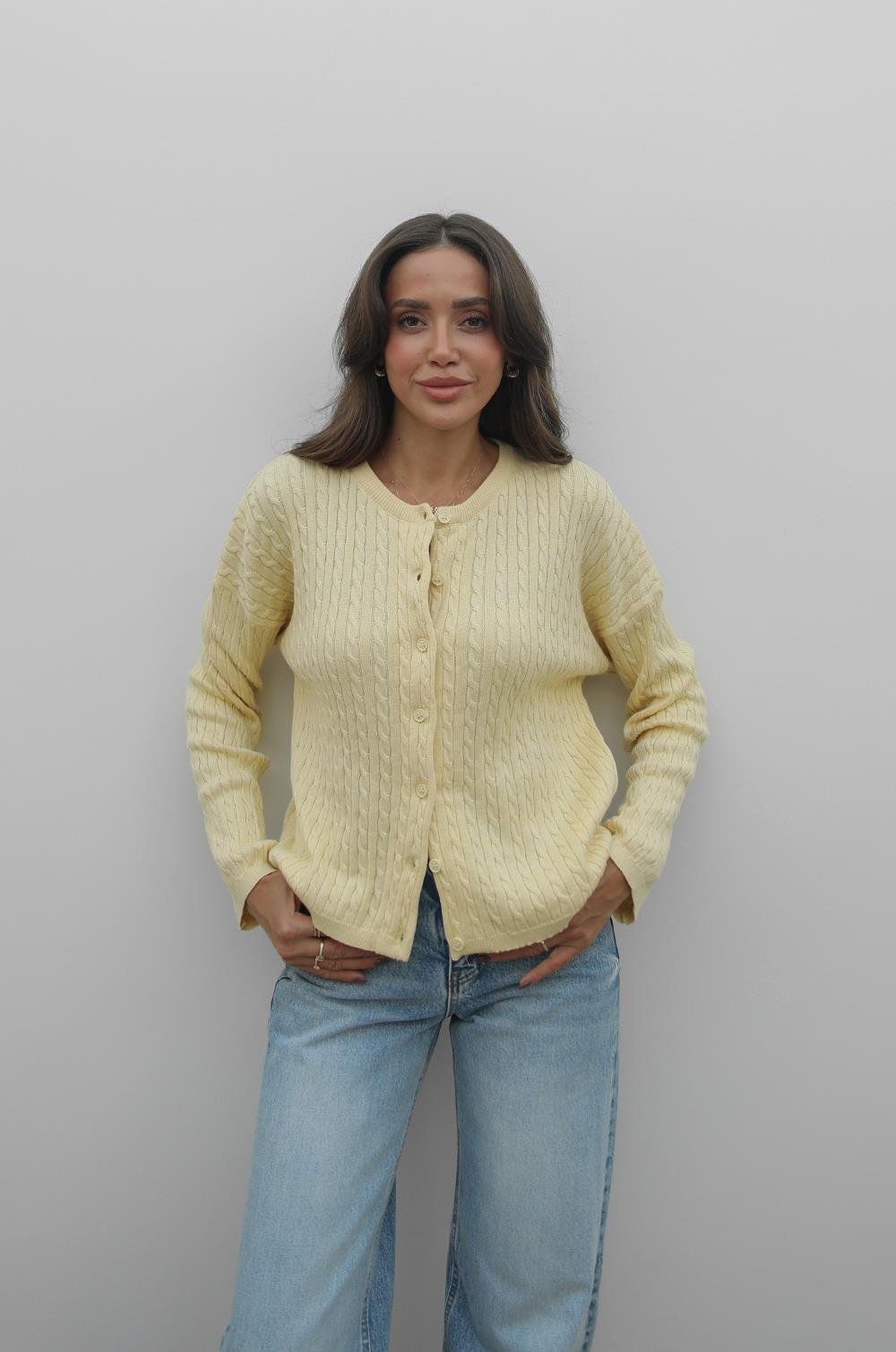 SARI SAÇ ÖRGÜLÜ HIRKA