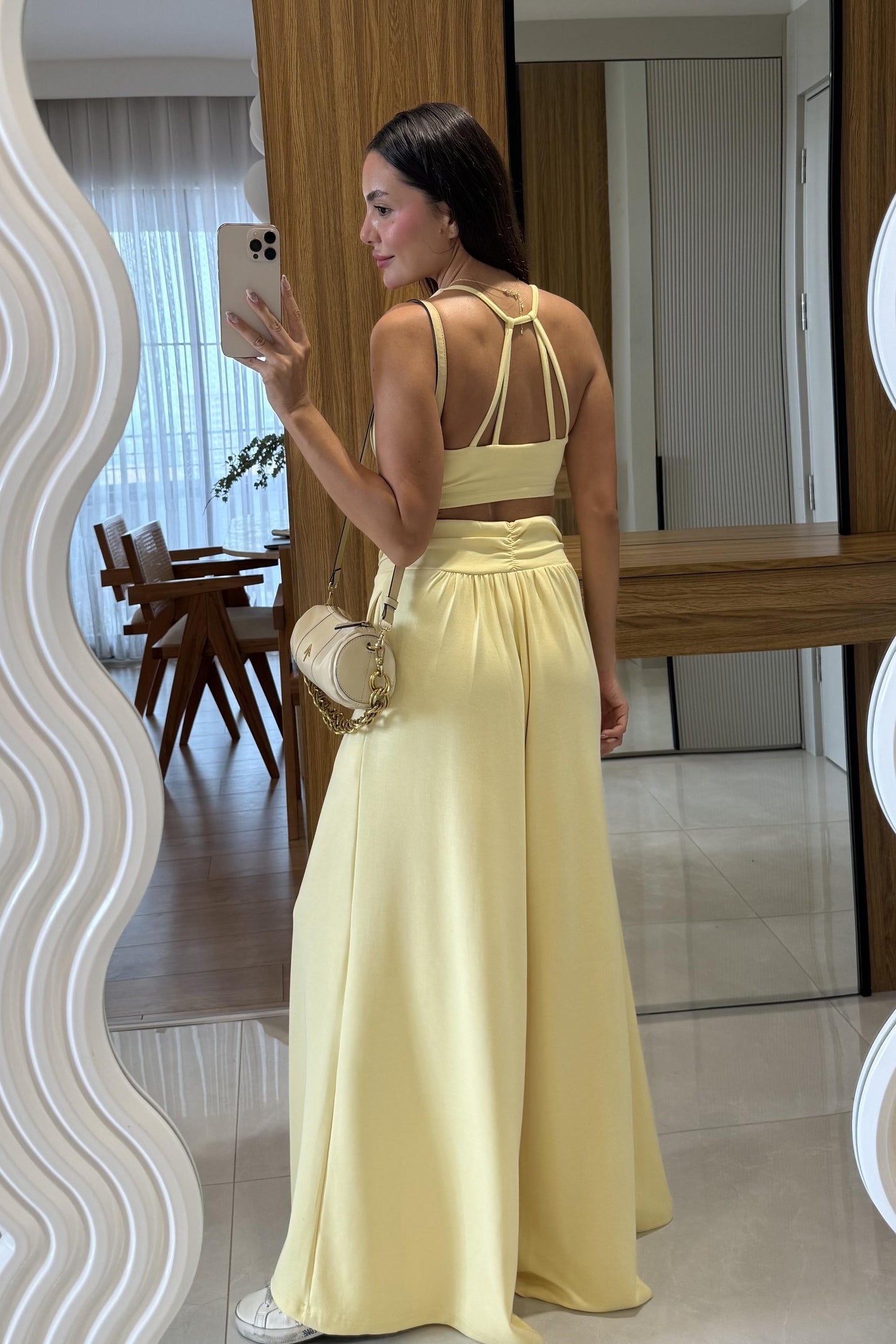 Tiago Sarı Asimetrik Bel Spor Takım