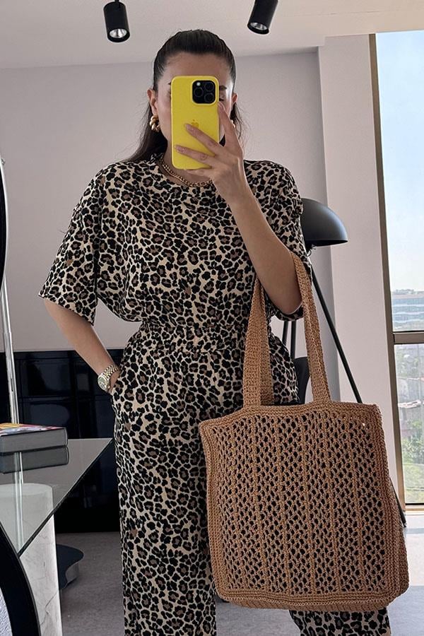 Tini Leopar Desen İkili Takım