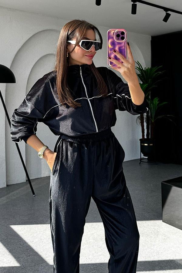 Valenzuela Siyah Kadife Takım