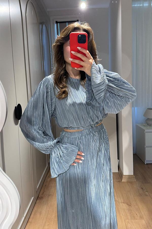 Vanni Kırinkıl Bel Dekolteli Elbise-Gri