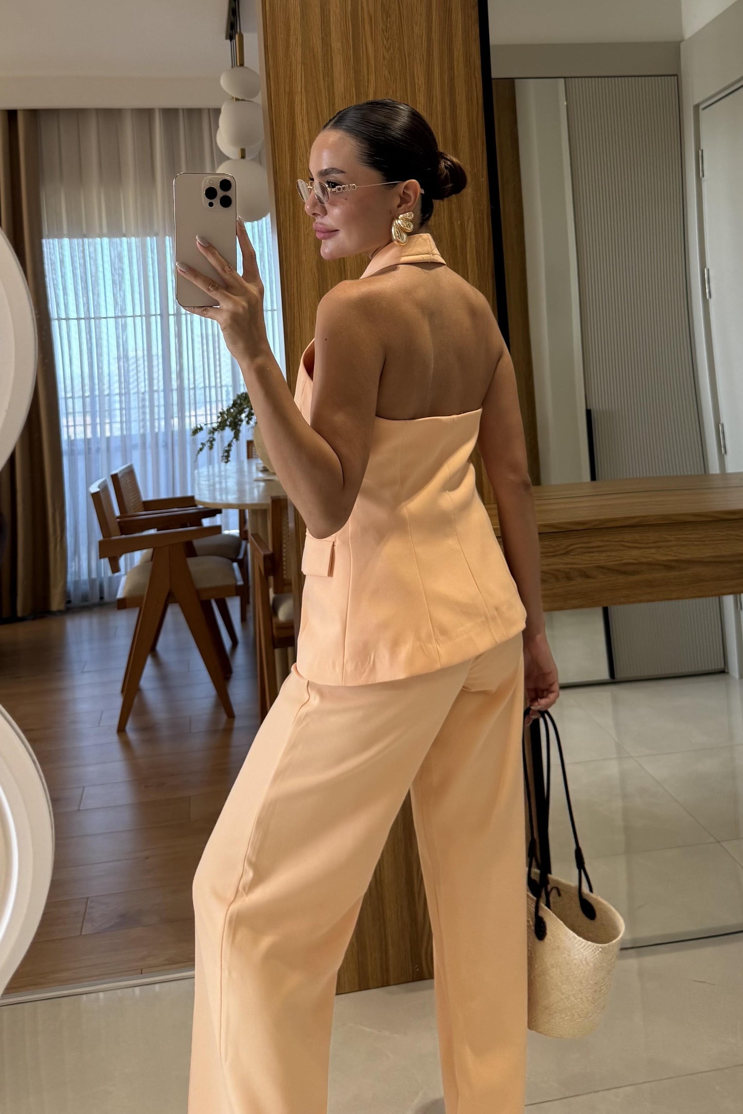 Velora Turuncu Premium Yelekli Takım