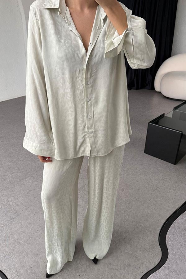 Ventura Ekru Saten Dokulu Takım