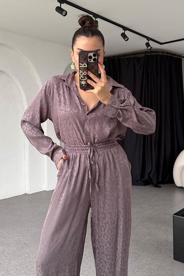 Ventura Gül Kurusu Saten Dokulu Takım