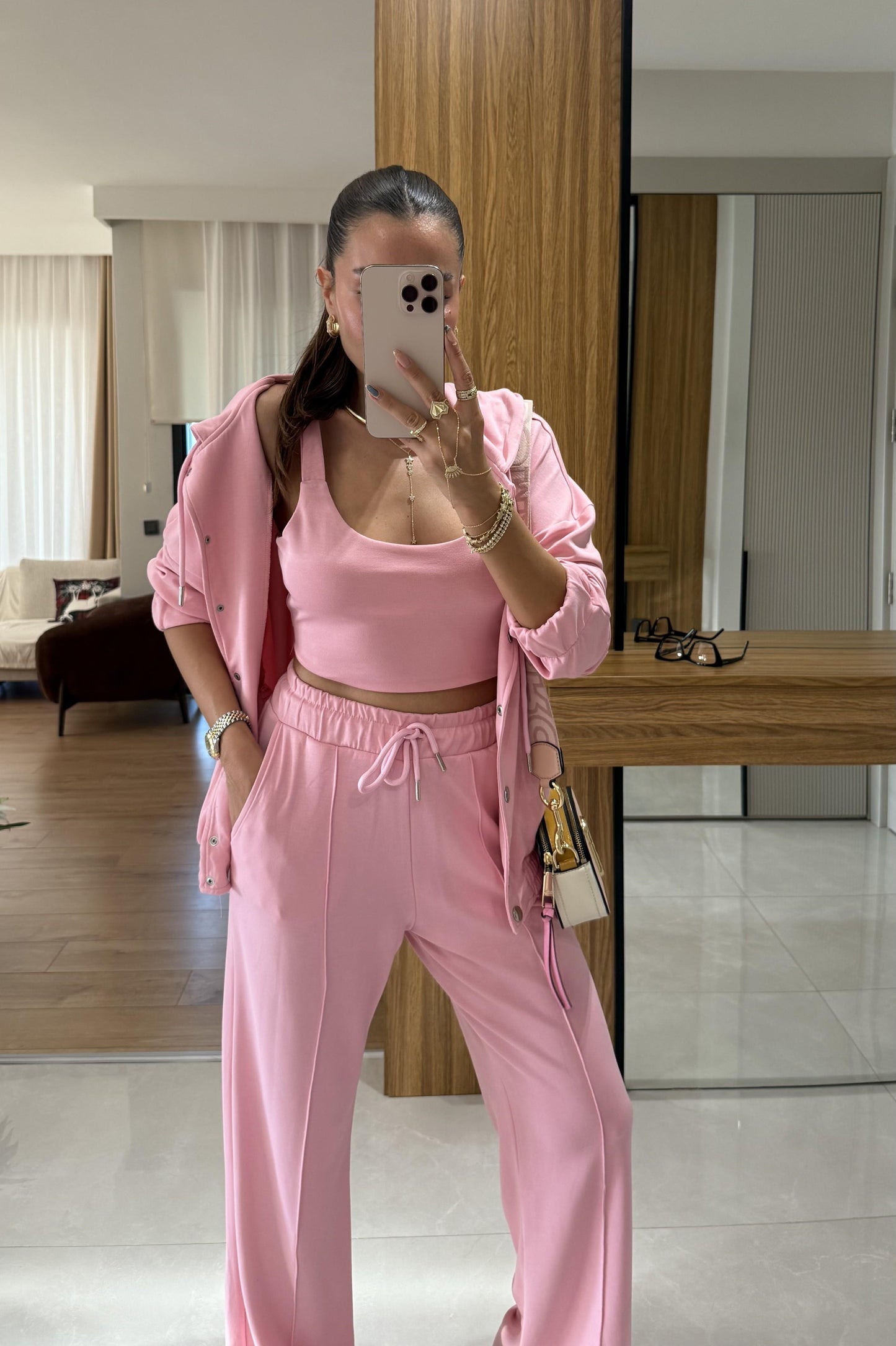 Walkman Pembe Üçlü Takım