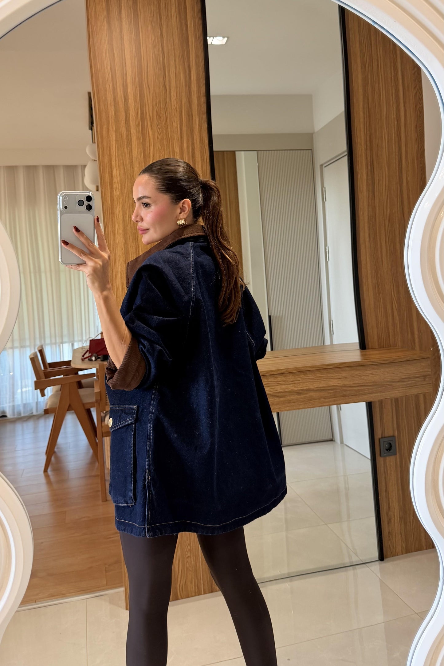 Weston Ekose Astarlı Denim Ceket