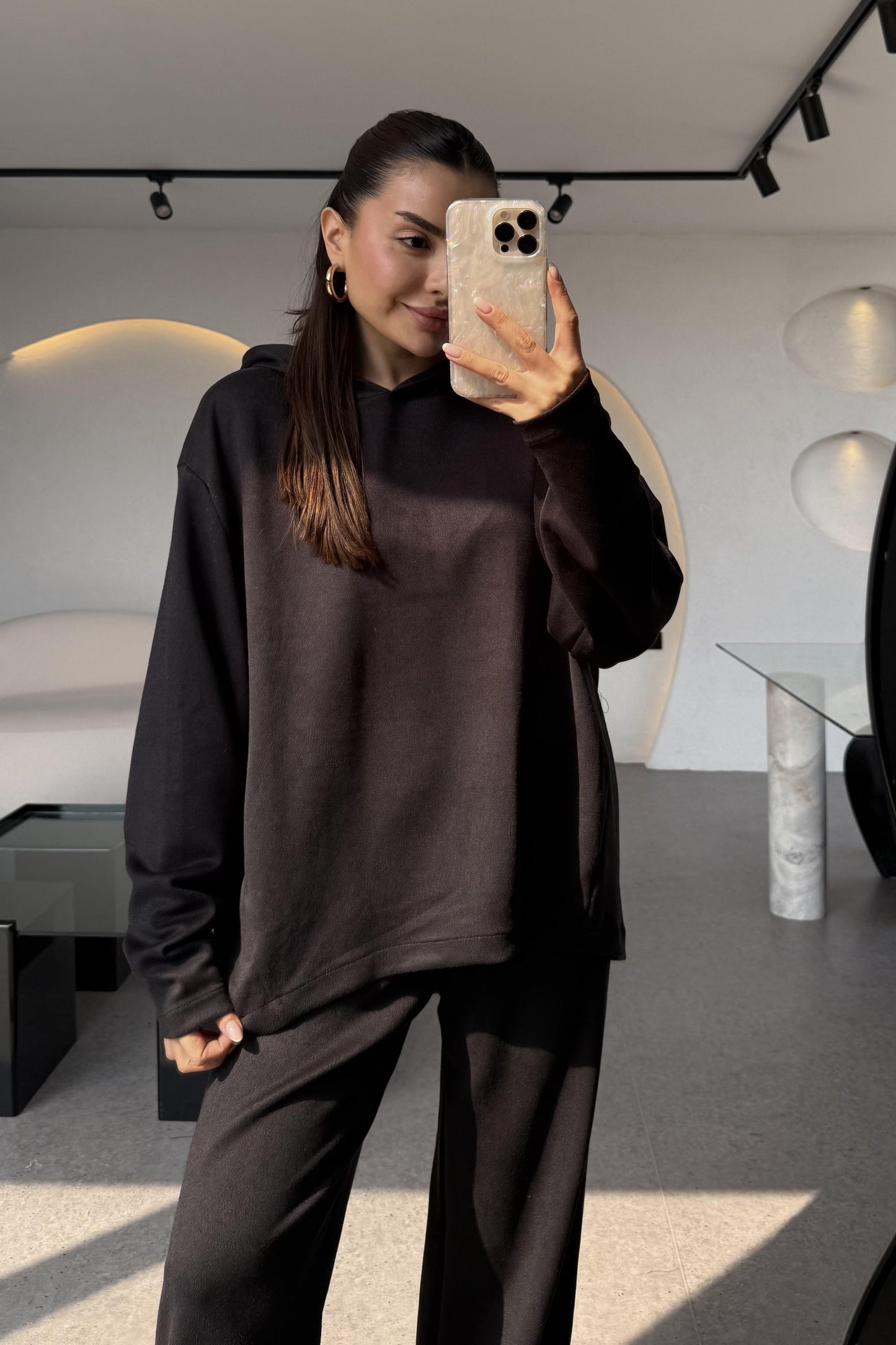 Willow Antrasit Kapüşonlu Takım