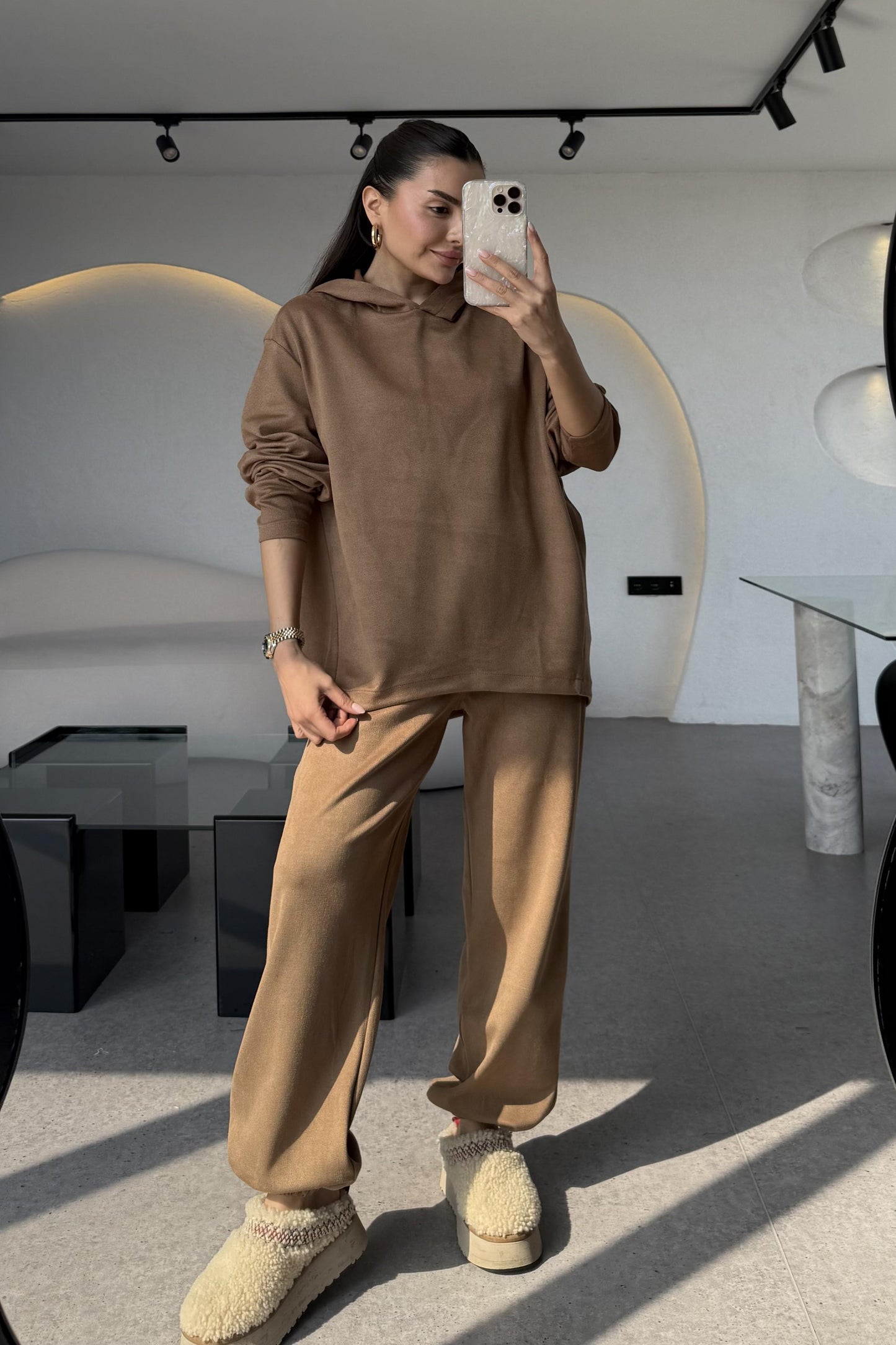 Willow Camel Kapüşonlu Takım