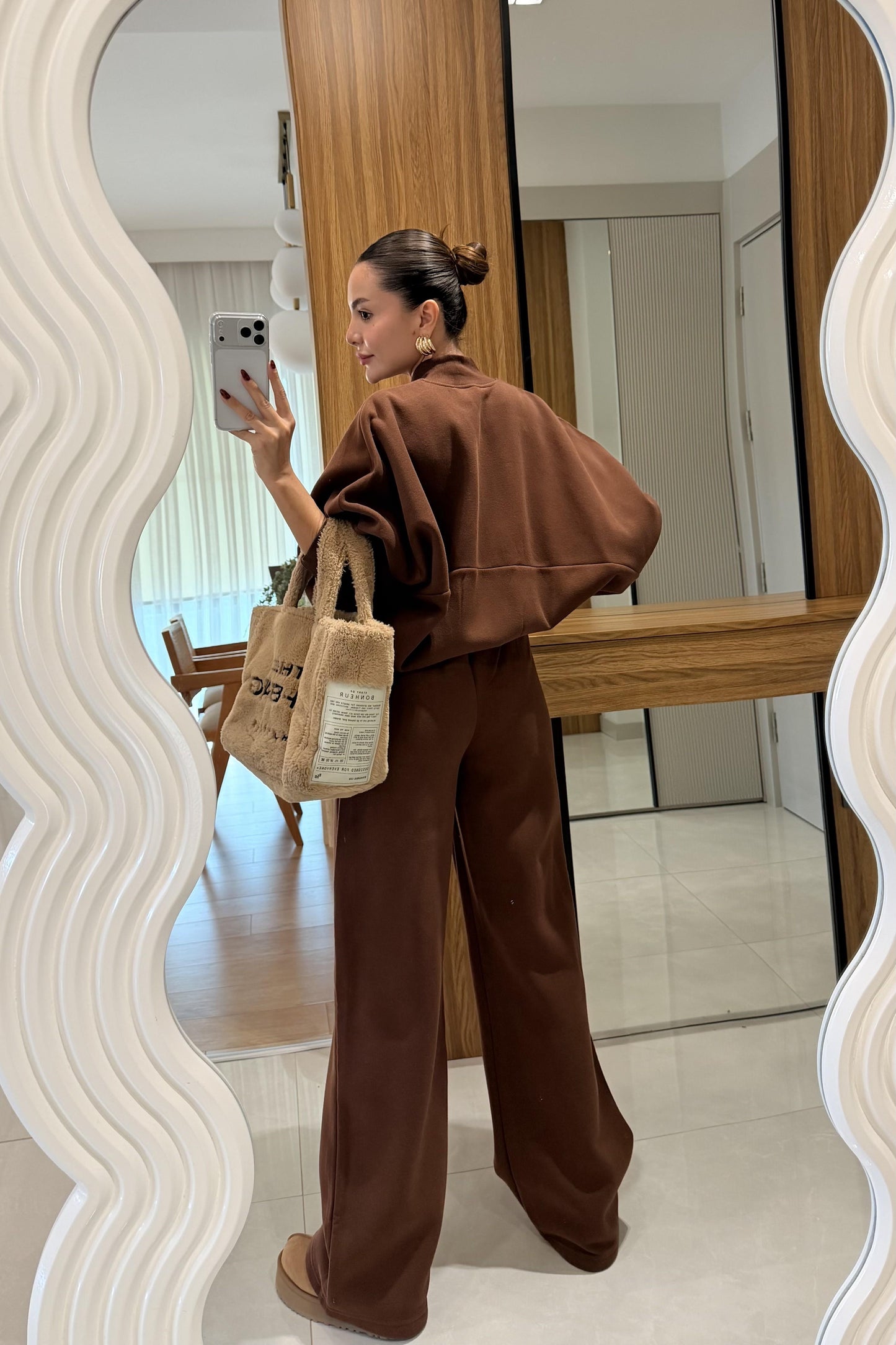 Wogie Kahve Üç İplik Şardonlu Takım