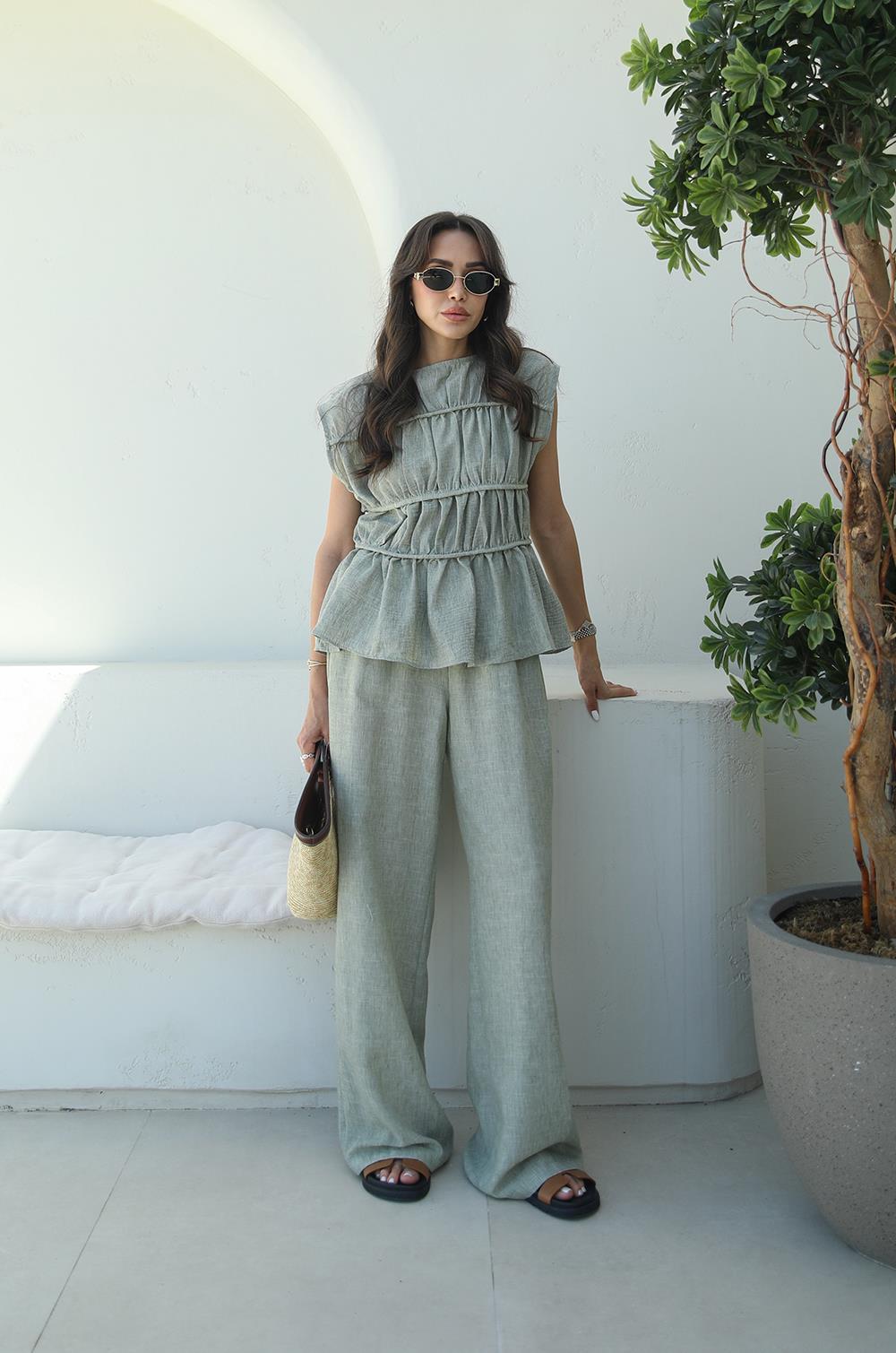 YEŞIL LAYER BLUZ PANTOLON TAKIM