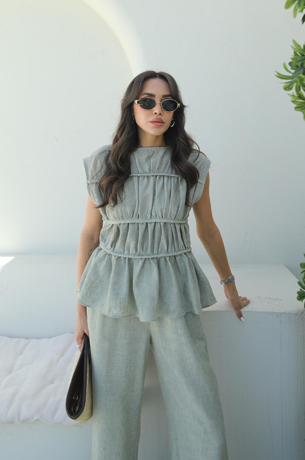 YEŞIL LAYER BLUZ PANTOLON TAKIM