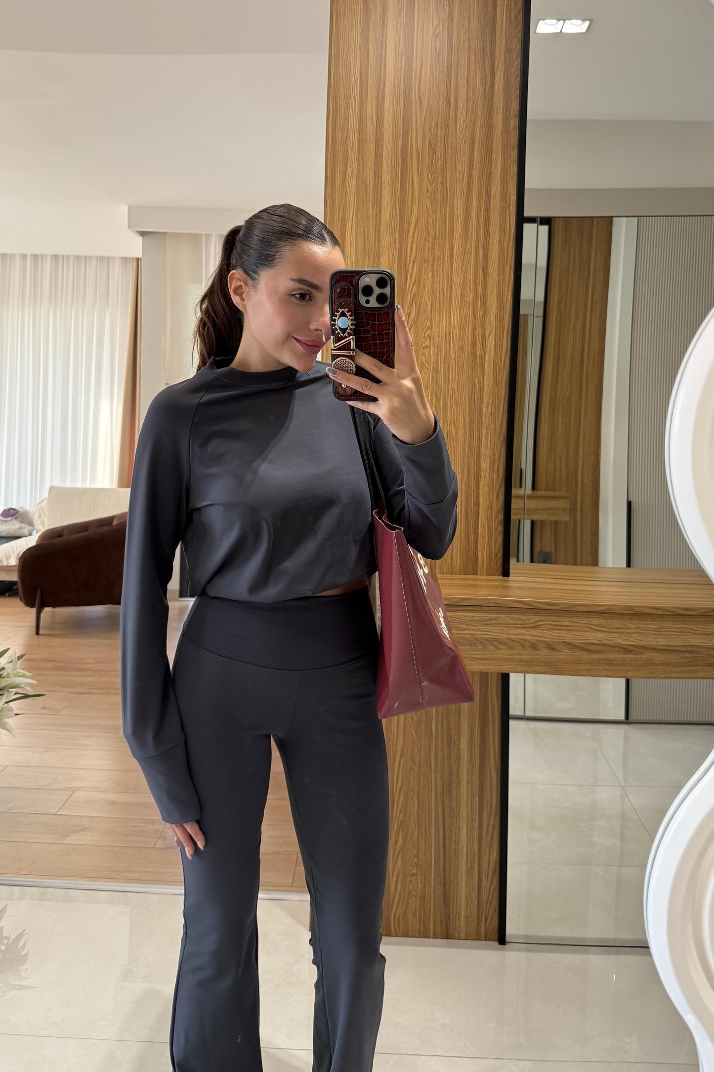 Youre Antrasit Modal Yoga Takım