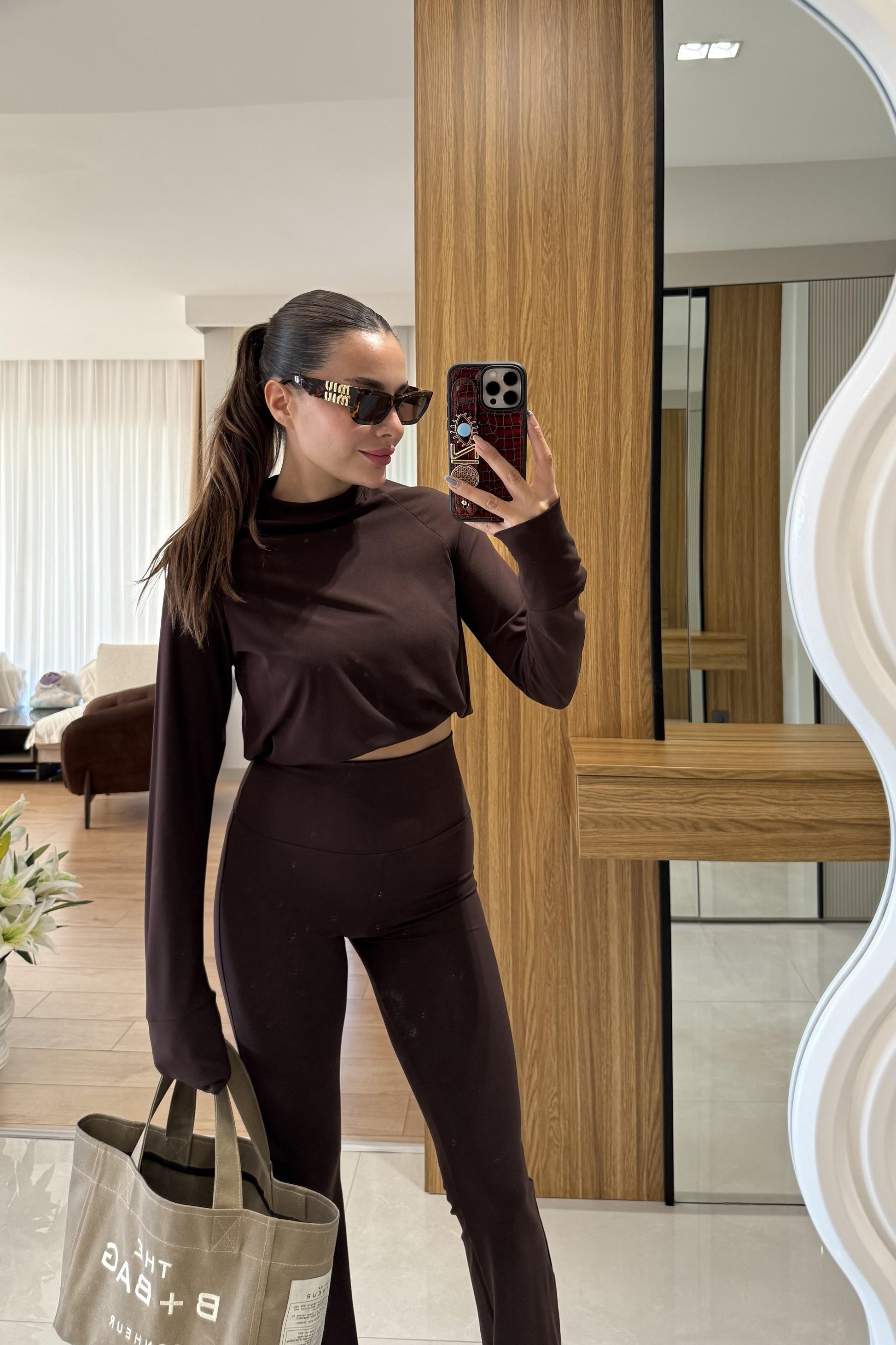 Youre Kahve Modal Yoga Takım