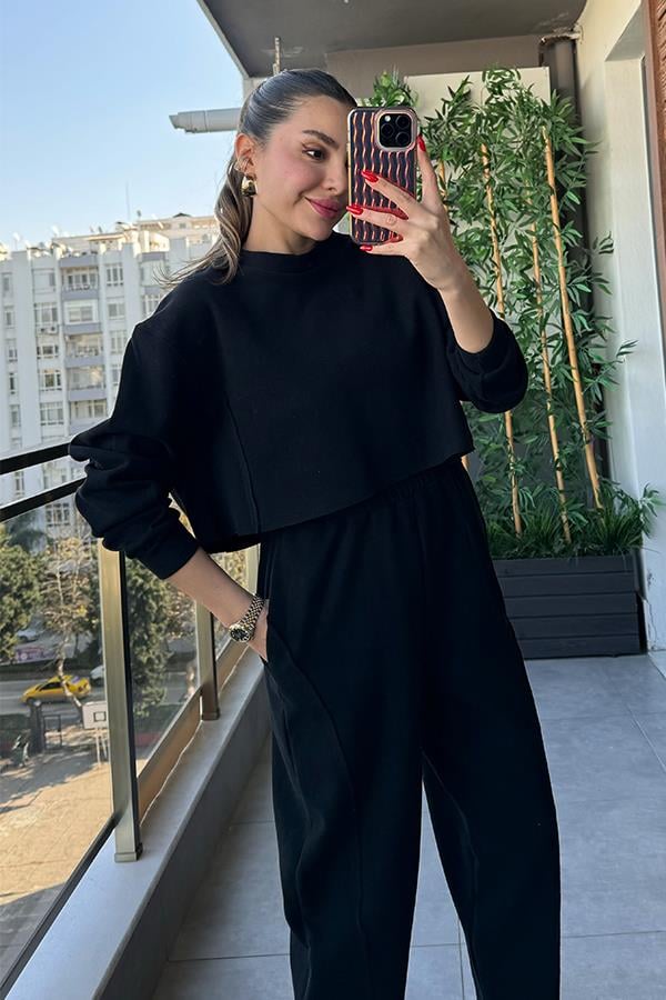 Yuna Fitilli Siyah Takım