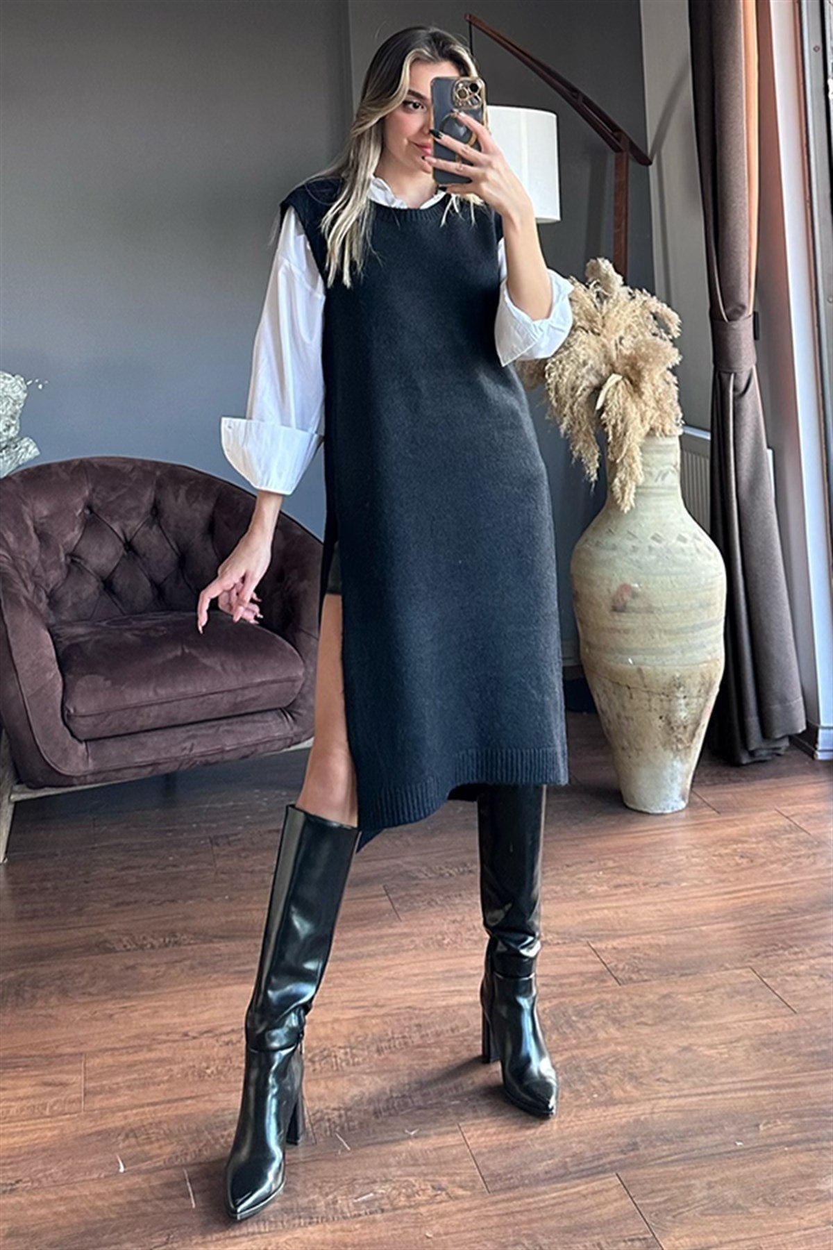 Zr triko süveter elbise