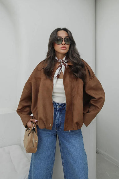 Süet Bomber Ceket