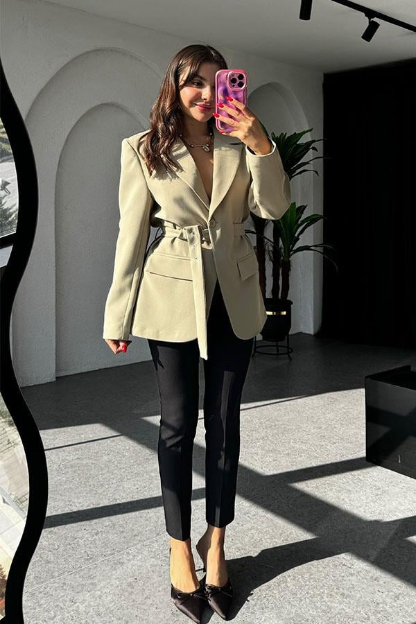 Adrian Kemerli Mint Blazer Ceket