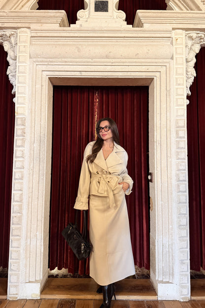 Almia Krem Etekli Süet Takım