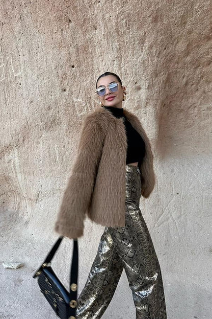 American Premium Kürk - Camel