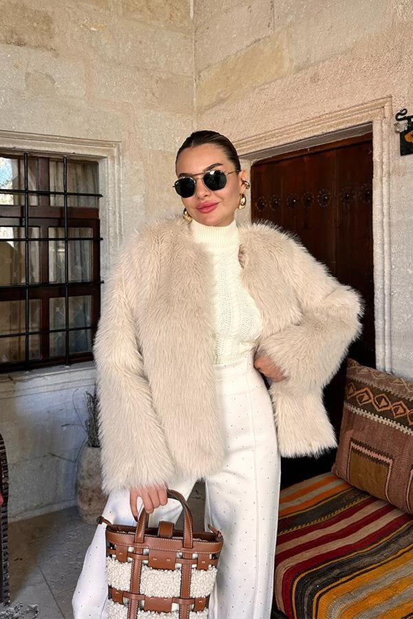 American Premium Kürk - Krem