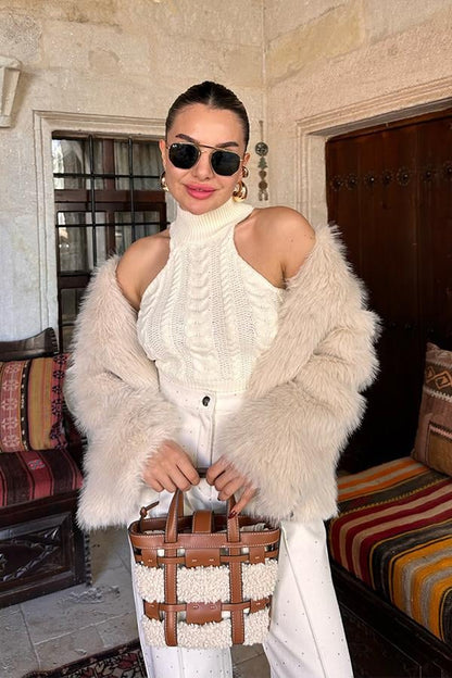 American Premium Kürk - Krem