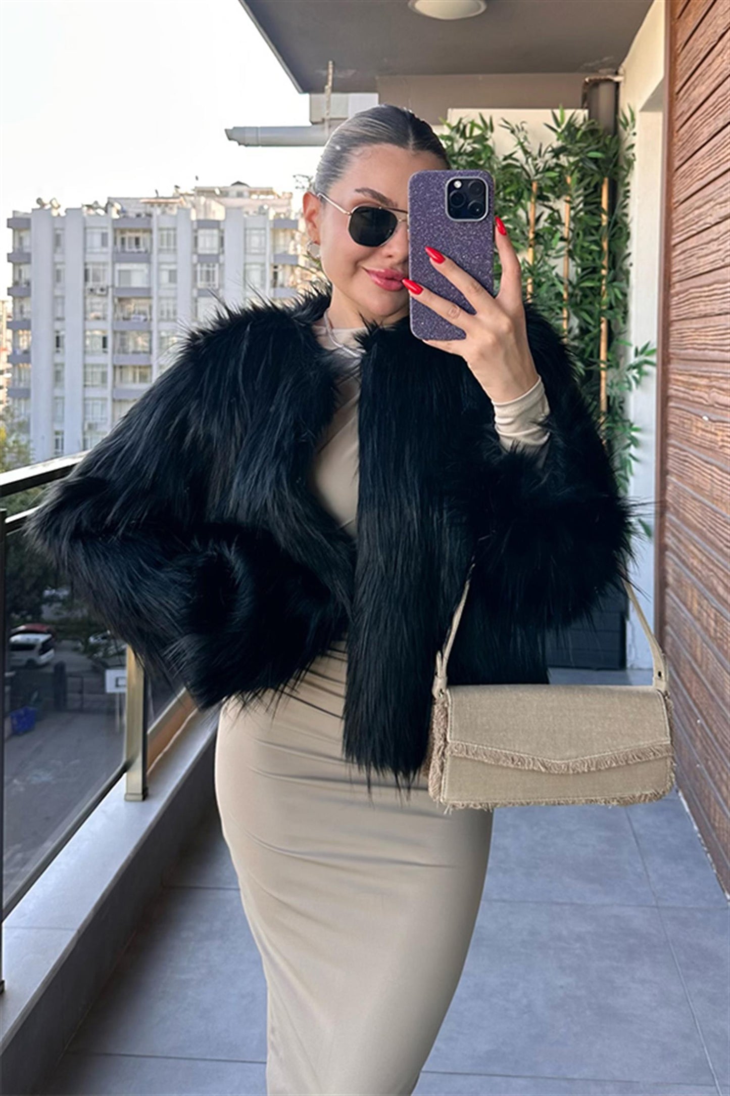 American Premium Siyah Kürk