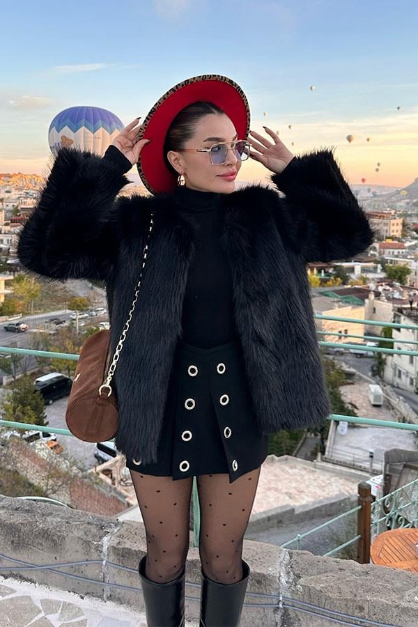 American Premium Siyah Kürk