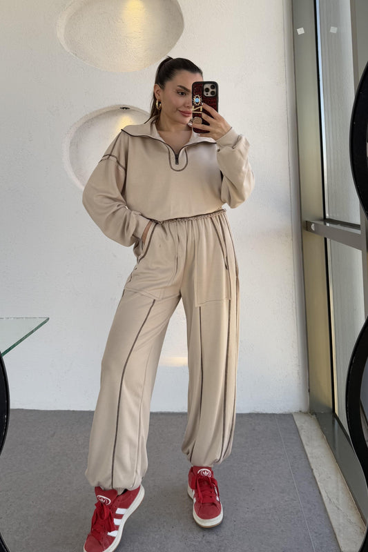 Angeles Taş Ters Dikiş Modal Takım