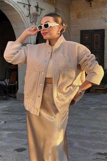 Autumn Bej Teddy Ceket