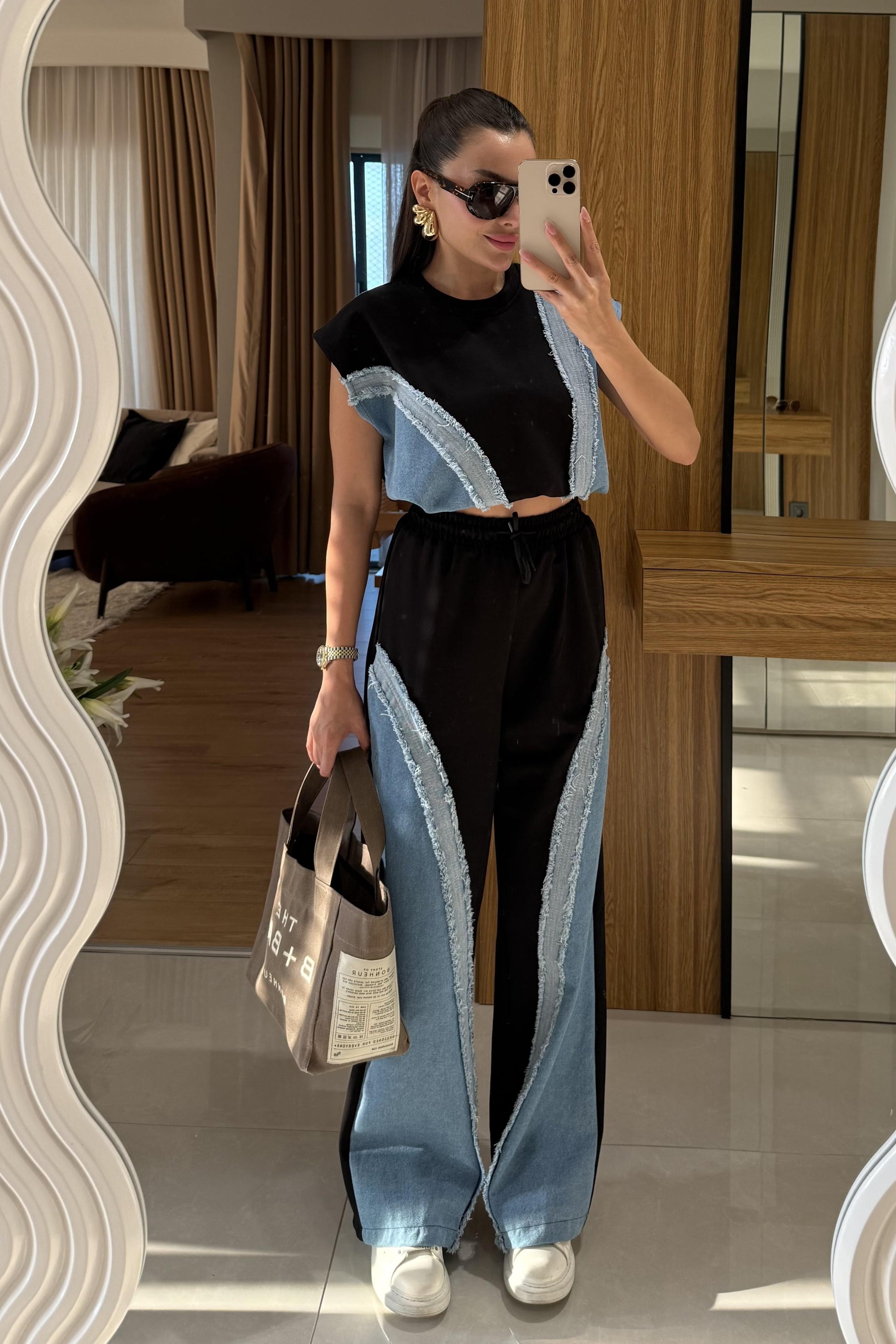 Aveline Denim Karışımlı Takım