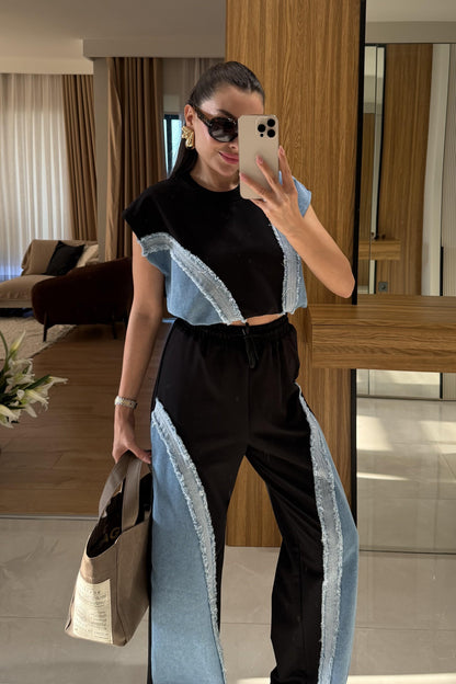 Aveline Denim Karışımlı Takım