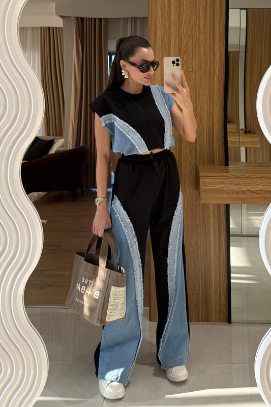 Aveline Denim Karışımlı Takım