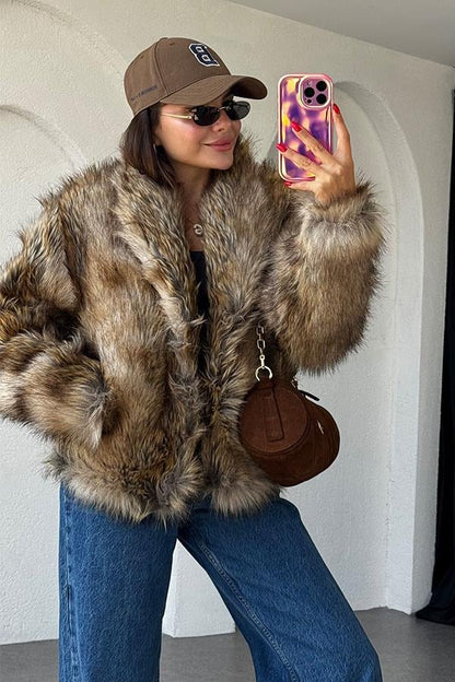 Balena Kahve Geçişli Kürk