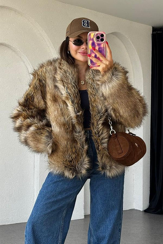 Balena Kahve Geçişli Kürk