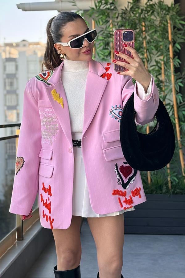 Barbies Nakış Detaylı Blazer Ceket