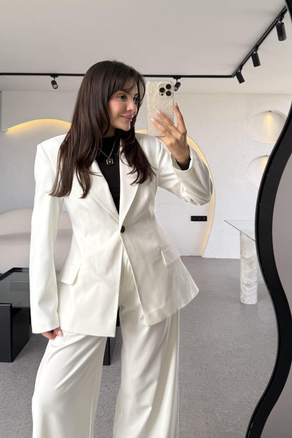 Barcelona Beyaz Premium Belden Oturtmalı Takım