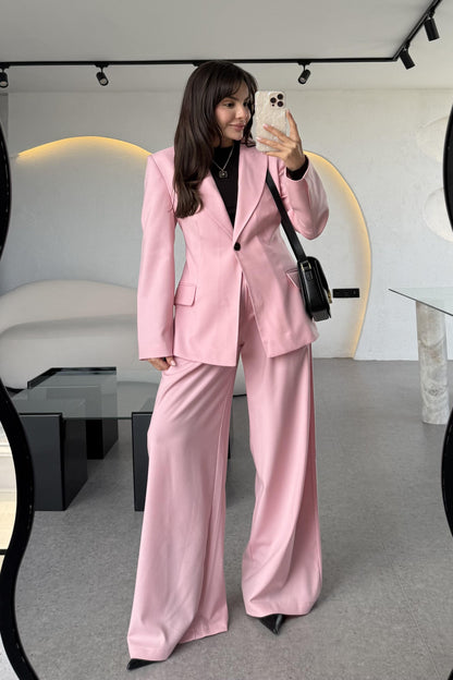 Barcelona Pembe Premium Belden Oturtmalı Takım