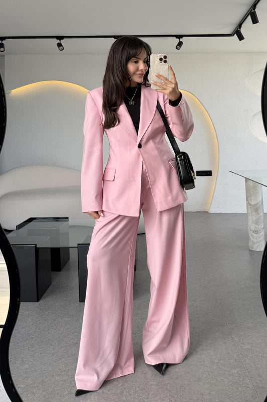 Barcelona Pembe Premium Belden Oturtmalı Takım