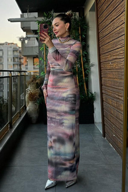 Barley Çok Renkli Tül Elbise